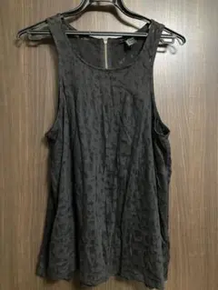 H&M ノースリーブ チュニック ブラック Lサイズ