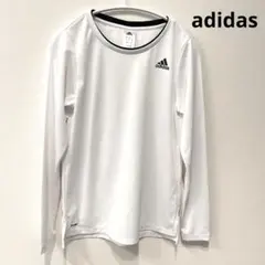 adidas climalite ホワイト長袖Tシャツ L メンズ　レディース