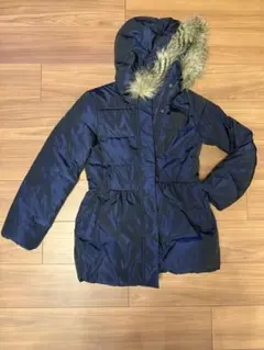 ★美品　GapKids ギャップ　ネイビー フード付きコート XL ジャンパー