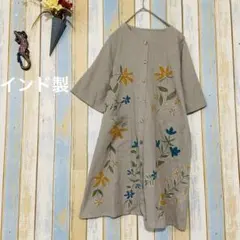 美品✨マーブルシュッド Marble Sud プルオーバー リネン混 刺繍 総柄