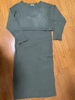 LOWRYS FARM グリーンニット Mサイズ