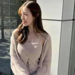 COCO DEAL ラメフェザーショートガウン×キャミソール　サイズ2