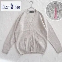 【未使用】EASTBOY ラムウール カーディガン ラメボタン ラインストーン