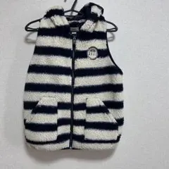 ROXY ボアベストフード付き 白×紺 M