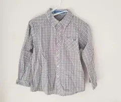 familiar　ファミリアチェック柄 長袖シャツ 120cm