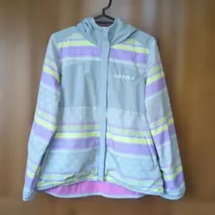 adidas NEO LABEL レディース ストライプ柄 フード付きジャケット