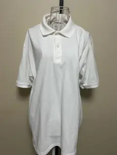 美品 GU ホワイト 半袖ポロシャツ XL