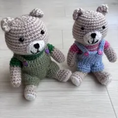 ハンドメイド｜編みぐるみ｜くま｜北欧雑貨 - メルカリ