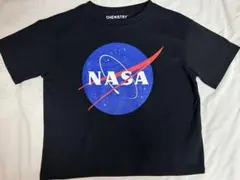 宇宙NASAナサクロップドトップス 黒　ブラック　150cm (レディースXS)