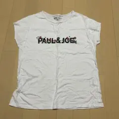 PAUL&JOE 花柄ロゴ Tシャツ ホワイト　150