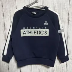 美品　ノースフェイス　トレーナー　スエット　100〜105cm　ロゴ刺繍　紺色