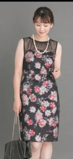 URBAN RESEARCH ROSSOチュールフラワーワンピース　ドレス