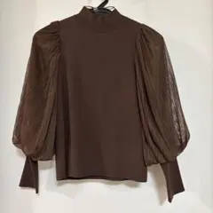 SNIDEL シフォンスリーブニット