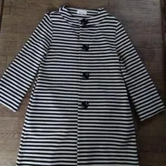 ロペピクニックのストライプデザイン １枚仕立てのミディアムコート