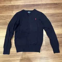 Polo by Ralph Lauren ネイビー Vネックセーター 160