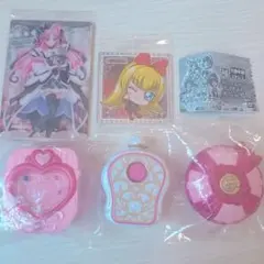 【プリキュア】ミラーパクト シールカード 5点セット！ 変身グッズ ガチャガチャ