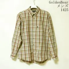 Golden Bear メンズ チェック柄 長袖シャツ Lサイズのサムネイル