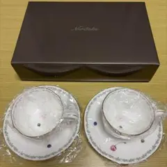 【新品未使用】ノリタケ　ポートショア　ティー・コーヒー碗皿ペアセット