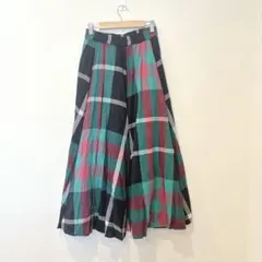 ロデオクラウンズ チェック柄　ロングスカート　フレア　マルチカラー