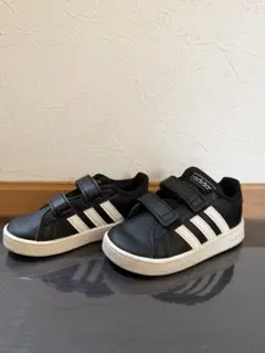 adidas /キッズスニーカー/ベルト付き ブラック スニーカー/14.0