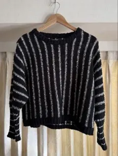 BILLABONG ニット　ストライプ　長袖　紺　ネイビー　ホワイト　白