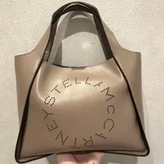 美品】ステラマッカートニー パンチングロゴ トートバッグ モス クロス 