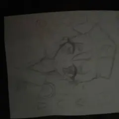 手描きイラスト オリジナルキャラクター 鉛筆画