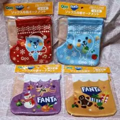 Qoo　FANTA　ソックス巾着　オーナメント　4枚