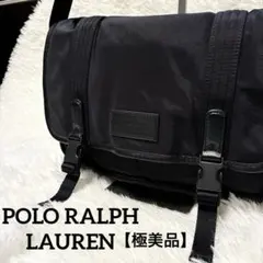 美品✨ポロ ラルフローレン メッセンジャーバッグ ショルダーバッグ　レザー　黒
