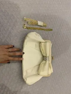 パーティバック　ホワイト　リボン　2way ウィルセレクションのサムネイル