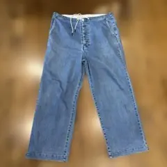 マ*ュ様 デニムパンツ ワイドシルエット ドローコード付きのサムネイル