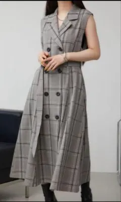 アズール　トレンチジレワンピース　グレー　即日発送可能