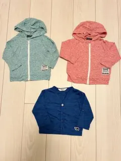 MOUJONJONパーカー、カーディガン3枚セット