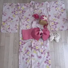 浴衣　セット　140 ピンク