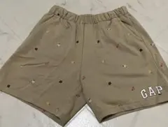 GAP KIDS 花柄プリント スエットパンツ 半ズボン ベージュ140