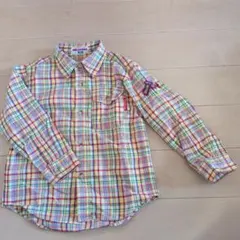 ミキハウス（MIKI HOUSE）のチェック柄長袖シャツ　100サイズ