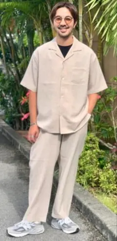 BEAMS HEART ビームスハート リネン　メランジ　セットアップ