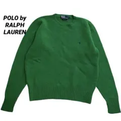 希少カラー ポロバイラルフローレン ウールニットセーター ヴィンテージ 緑 LL