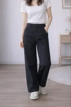 CINEMA CLUB ネイビー ワイドパンツ レディース Sサイズ