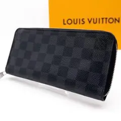 【極美品】ルイヴィトン　ジッピーウォレットヴェルティカル　ダミエグラフィット　黒
