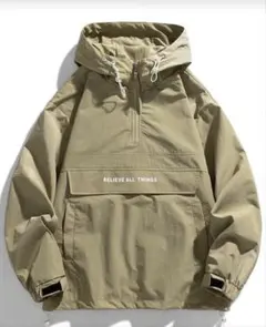 お値下げ！長袖カジュアルパッチワークフード付きドローストリングジャケット