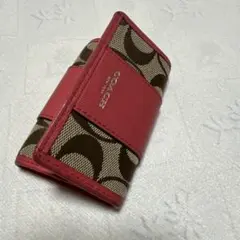 COACH コーチ キーケース シグネチャー ピンク
