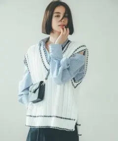 snidel ニットベスト グリーン緑