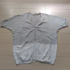 studio CLIP バイカラーVネック カーディガン 半袖