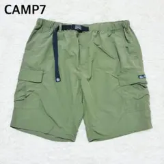CAMP7 キャンプセブン カーキ ナイロン　XL ハーフパンツ アウトドアのサムネイル