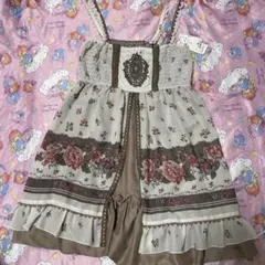 シフォン花柄スリットチュニック