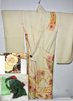 総絞り振袖・袋帯・小物セット