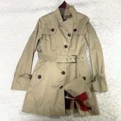 美品 ブルーレーベル ライナー付き トレンチコート 38 ベージュ ベルト付き