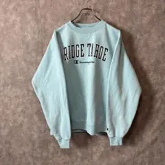 チャンピオン スウェット 2XL 水色 RIDGE TAHOE カレッジロゴ