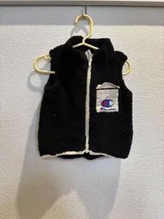 Champion フリースベスト 黒 80cm